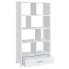 CoasterEssence 801574 Dylan - 4-Shelf Storage Bookshelf - White High Gloss