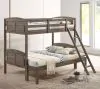 CoasterEveryday 400809 Flynn - Wood Twin Over Full Bunk Bed - Weathered Brown