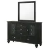 CoasterEssence 201323M Sandy Beach - 11-Drawer Dresser With Mirror - Black