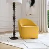 Coaster Fine Furniture 903076 Leon - Upholstered Barrel Accent Swivel Chair - Mustard Yellow