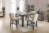 Furniture of America CM3324BK-PT-54-VN Sania - 5 Square Counter Height Table - Antique Black