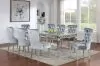 Furniture of America CM3241SV-T Adalia - Dining Table - Silver