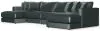 Jackson Furniture Industries 2245/75/31/76-35 Jackson Furniture Industries 2245/75/31/76-35 Remington - 4 Piece Modular Double Chaise Sectional - Pine