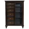 Coaster Fine Furniture 223637 Andover - 6-Drawer Tempered Glass Door Chest - Dark Oak