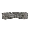 New Classic 20-2505G-3PMW New Classic 20-2505G-3PMW Morello - 3 Piece P1 Sofa/Loveseat/Wedge With Power Footrest - Gray
