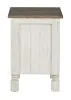 Ashley Furniture T994-7 Havalance - Chair Side End Table - White / Gray