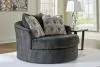 Ashley Furniture 3550421 Biddeford - Oversized Swivel Accent Chair - Shadow