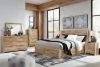Ashley Furniture B1050/31/36/46/57/54S/95/60/B100-13 Hyanna - 8 Pc. - Dresser, Mirror, Chest, Queen Panel Bed with 4 Storage Drawers - Tan