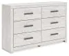 Ashley Furniture B3788-31 Cayboni - Six Drawer Dresser - Whitewash