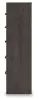 Ashley Furniture B3789-46 Prendonea - Five Drawer Chest - Charcoal