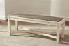 Ashley Furniture D647/25/01(2)/00(2)/60/76(3) Bolanburg - 9 Pc. - Dining Room Table, 2 Side Chairs, Bench (2), Server, 3 Cabinets - Beige