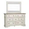 Liberty Furniture 520-BR-DM Abbey Park - Dresser & Mirror - Antique White