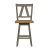 Liberty Furniture 62-B250324 Lindsey Farm - Counter Height Swivel Chair - Gray & Sandstone