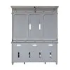 Liberty Furniture 824-ENTW-ENC Liberty Furniture 824-ENTW-ENC Heartland - Entertainment Center - Antique White / Tobacco Tops