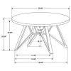 CoasterEveryday 193801 Neil - Round Smart Top Dining Table - Gunmetal