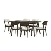 New Classic 40-1078-D6C New Classic 40-1078-D6C Rex - Rectangle Dining Table & 6 Open Back Chairs - Dark Brown