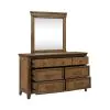Liberty Furniture 930-BR-DM Carolina Park - Dresser & Mirror - Amber Brown