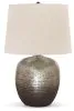 Ashley Furniture L207314 Magalie - Metal Table Lamp  - Antique Silver Finish