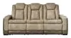 Ashley Furniture 2200315 Ashley Furniture 2200315 Next-Gen Durapella - Power Reclining Sofa/Adj Headrest - Sand