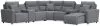 Ashley Furniture 65906S45 Ashley Furniture 65906S45 Modmax II - 7-Piece Power Reclining Sectional With RAF Press Back Power Chaise, Console And Audio System - Salt And Pepper