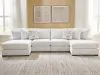 Ashley Furniture PC66906S8 Ashley Furniture PC66906S8 Misty-Lakes - 4-Piece Double Chaise Sectional - Chalk