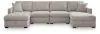 Benchcraft® 68605S62 Benchcraft® 68605S62 ModMax Luxe - 4-Piece Double Storage Chaise Sectional - Flint