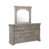 Pulaski Furniture P167110 Kingsbury - Beveled Dresser Mirror - French Gray
