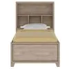 Samuel Lawrence Furniture S496-YBR-12 River Creek - Twin Bed with Bookcase Headboard - River Birch Brown