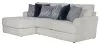 Jackson Furniture Industries 2470/75/42-21 Jackson Furniture Industries 2470/75/42-21 Polaris - 2 Piece Sofa Chaise (RSF Loveseat / LSF Chaise) - Sugar