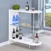 CoasterEssence 101064 Adolfo - Rectangular 2-Tier Home Bar Table - White High Gloss