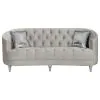 CoasterElevations 508461-S2 Avonlea - 2 Piece Upholstered Sloped Arm Sofa Set Velvet - Pearl Silver