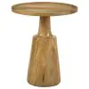 CoasterEssence 915105 Ixia - Round Solid Mango Wood Accent Side Table - Natural