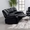 Coaster Fine Furniture 610245 Camila - Upholstered Motion Reclining Loveseat - Black