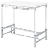 Coaster Fine Furniture 182101 Norcrest - Acrylic Leg Bar Table - White High Gloss