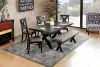 Furniture of America CM3172T Xanthe - Dining Table - Brushed Black / Warm Gray