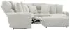 Jackson Furniture Industries 633/66/68/67/628-01 Majesty - 3 Piece Deep Seating Power Reclining Sectional With 1 Castered Cocktail Ottoman - White