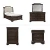 New Classic 00-493B-35C New Classic 00-493B-35C Lyndhurst - 5/0 Queen 5 Piece Bedroom Set (Bed, Dresser, Mirror, Chest, Nightstand) - Walnut