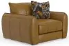 Jackson Furniture Industries 240601-1273/16-3073/16 Corvara - Top Grain Italian Leather Match Chair & 1/2 - Caramel