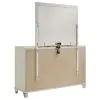 Coaster Fine Furniture 224953M Olivia - 6-Drawer Dresser And LED Mirror - Pearl White
