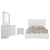 Coaster Fine Furniture 203511F-S4 Felicity - 4 Piece Full Bedroom Set - White High Gloss