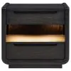 Coaster Fine Furniture 222492 Leandro - 2-Drawer LED Nightstand With USB - Burnished Black
