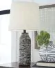 Ashley Furniture L235584 Mahima - Paper Table Lamp (Set of 2) - Black / White