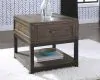 Ashley Furniture T444-3 Johurst - Rectangular End Table - Grayish Brown