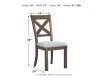 Ashley Furniture D631-01 Moriville - Dining UPH Side Chair (Set of 2) - Beige