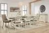 Ashley Furniture D647/55T/55B/01(6)/02(2)/60 Ashley Furniture D647/55T/55B/01(6)/02(2)/60 Bolanburg - 11 Pc. - Dining Table, 6 Side Chairs, 2 UPH Side Chairs, Server - Brown / Beige