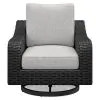 Ashley Furniture P792-821 Beachcroft - Swivel Lounge Chair - Black / Light Gray