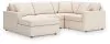 Ashley Furniture 92103S66 Ashley Furniture 92103S66 Modmax - 4-Piece Sectional With Laf Corner Chaise, With Raf Corner Chair - Oyster