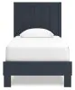 Ashley Furniture EB1528B1 Ashley Furniture EB1528B1 Simmenfort - Twin Platform Bed With Panel Headboard - Navy Blue
