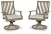 Ashley Furniture P701-602A Rainier Ranch - Swivel Chair With Cushion (Set of 2) - Brown / Beige