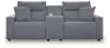 Ashley Furniture 65906S3 Ashley Furniture 65906S3 Modmax II - 3-Piece Power Reclining Sectional With Console - Salt And Pepper